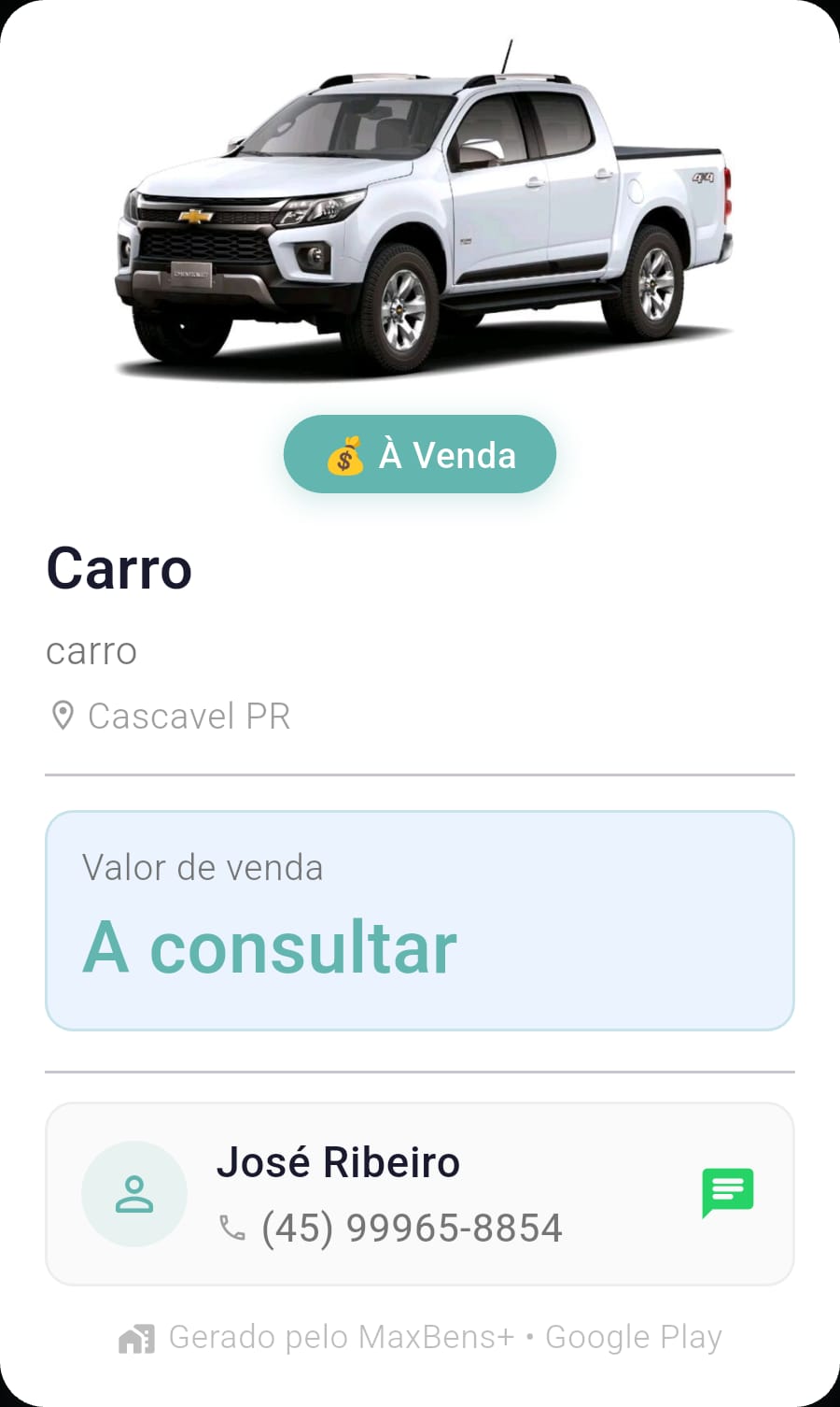 Cartão de Divulgação para WhatsApp