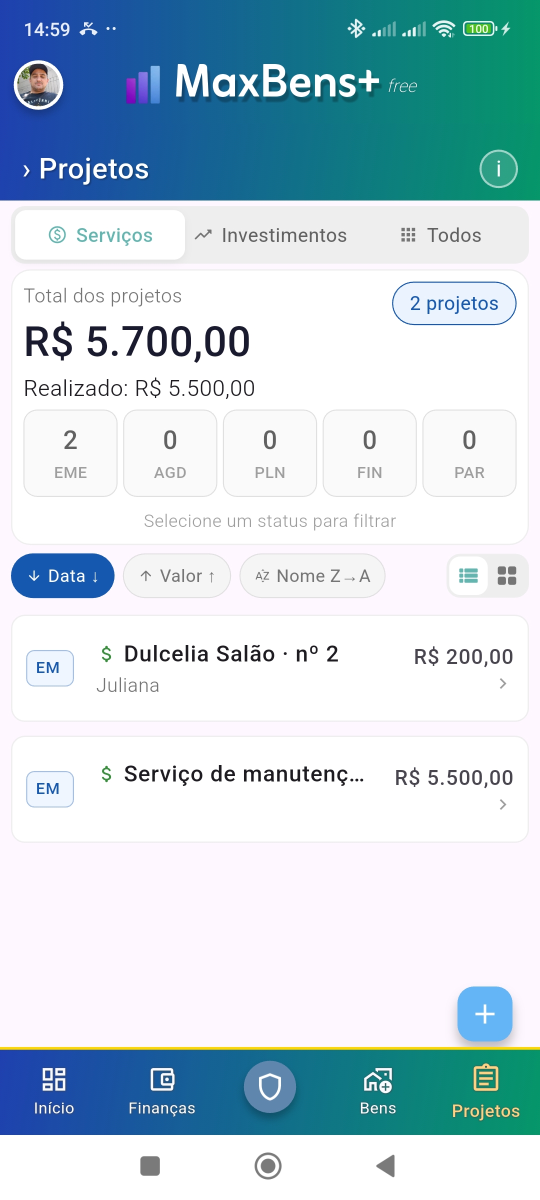 Projetos e Serviços