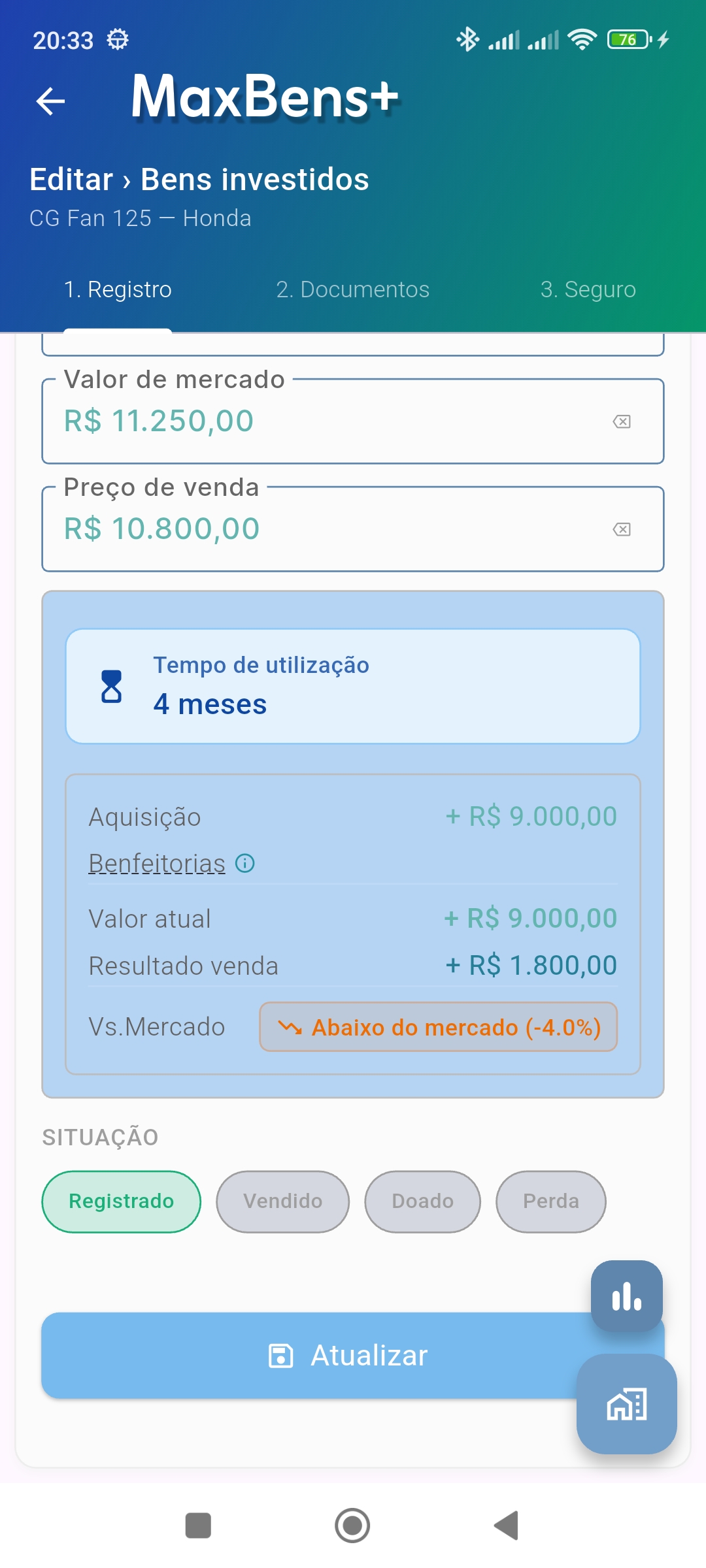 Status Patrimônio